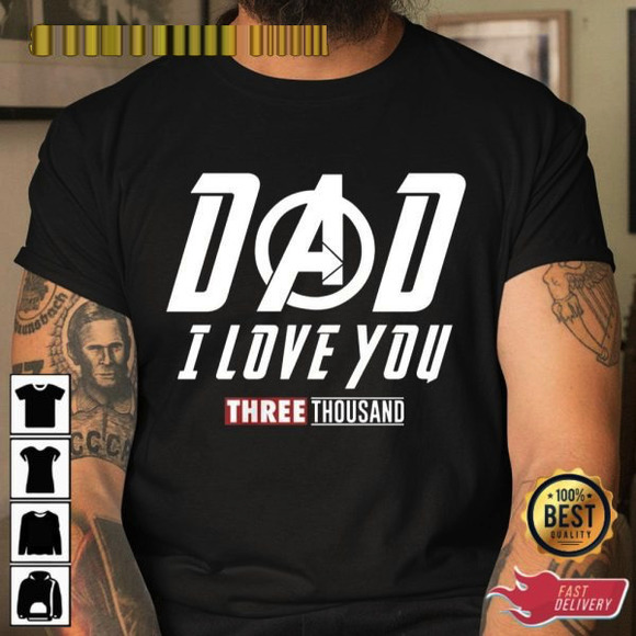 Avengers Endgame Dad Love You 3000 Unisex T-shirt - Picture 1 of 4